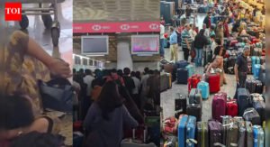 Frustrated, lying on terminal floors, confused: Videos capture chaos as IndiGo Cancels 500+ flights across India | Mumbai News