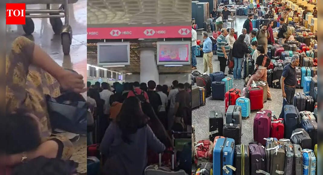 Frustrated, lying on terminal floors, confused: Videos capture chaos as IndiGo Cancels 500+ flights across India | Mumbai News