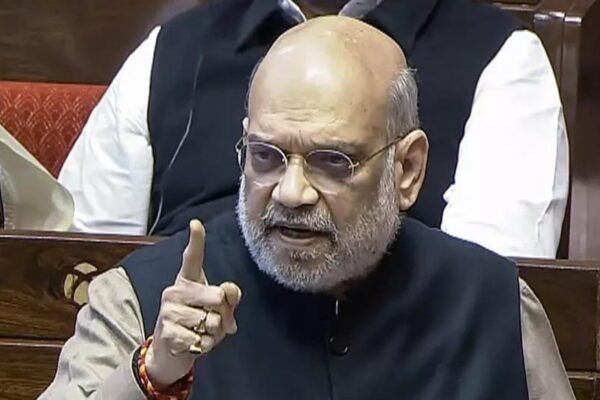 In a Rajya Sabha speech, Amit Shah claimed that the opposition was demeaning “Vande Mataram” by linking it to the Bengal elections.