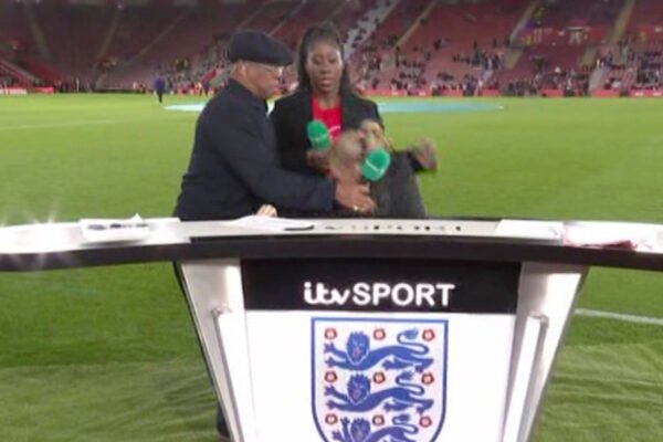 Ian Wright breaks silence on Laura Woods’ ‘worrying’ collapse live on ITV as he reveals text message update from pundit